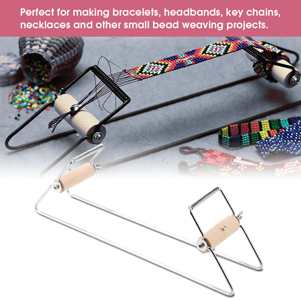 Metal Bead Loom Kit Smykkevev for veving Halskjede Armbånd DIY Crafts