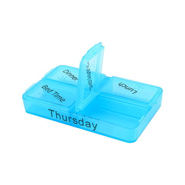7 dages ugentlig dispenser Am Pm Opbevaring Pilleæske Beholder Tablet Sorter Medicinetuiet Organizer