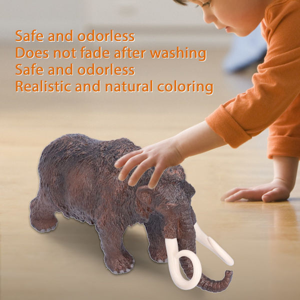 Mammoth modell simulering staty realistisk plast mammut djur samling leksak gåva