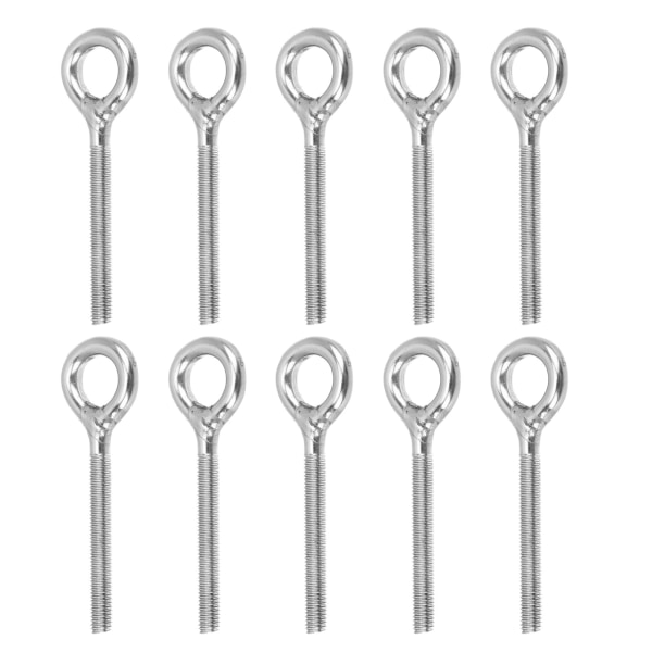 10pcs M5 Eye Bolt Stainless Steel Ring Bolts Machine Welded Closed Screw Rod Eye Screw Bolts