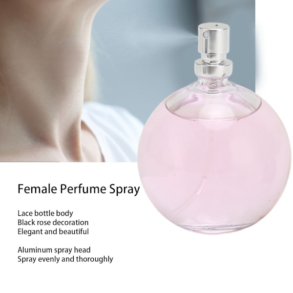 Kvinnlig parfym Blommadoft Spetsrosdekor Långvarig parfymspray för kvinnor 100 ml