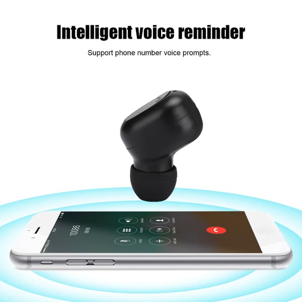 M8 Intelligent stemmepåminnelse trådløst Bluetooth-sportshodesett med 1200 mAh ladeboks