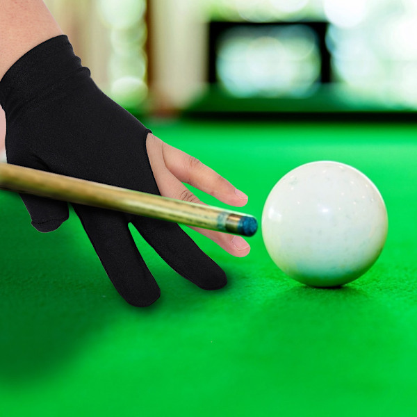 2 stk Unisex Snooker Biljard Kø Hanske Venstre Hånd Tre Finger Håndbeskytter