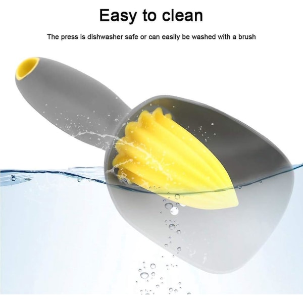 Mini håndholdt ergonomisk citronpresser til køkkenredskaber (sort)