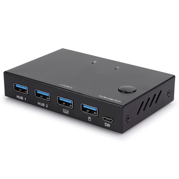 HDMI Splitter Switcher Computertilbehør 4K 2-ind-1-ud USB Sort til Mus / Tastatur Sort