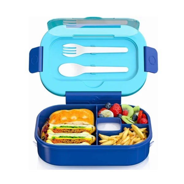 Barnens Bento-låda 4 fack läckagesäker BPA-fri bärbar barn lunchbehållare för pojkar flickor 1300ml