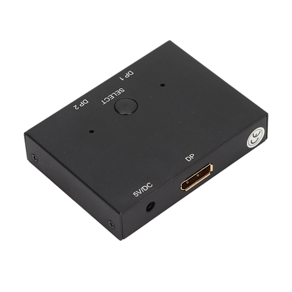 Displayport Splitter Bidirektionel DP Switch Aluminiumlegering Displayport Switcher 8K Ved 60Hz 4K Ved 120Hz