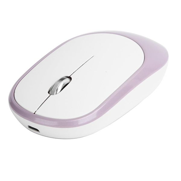 Trådløs mus DPI justerbar oppladbar optisk datamaskin ekstern enhet med USB-mottaker lilla