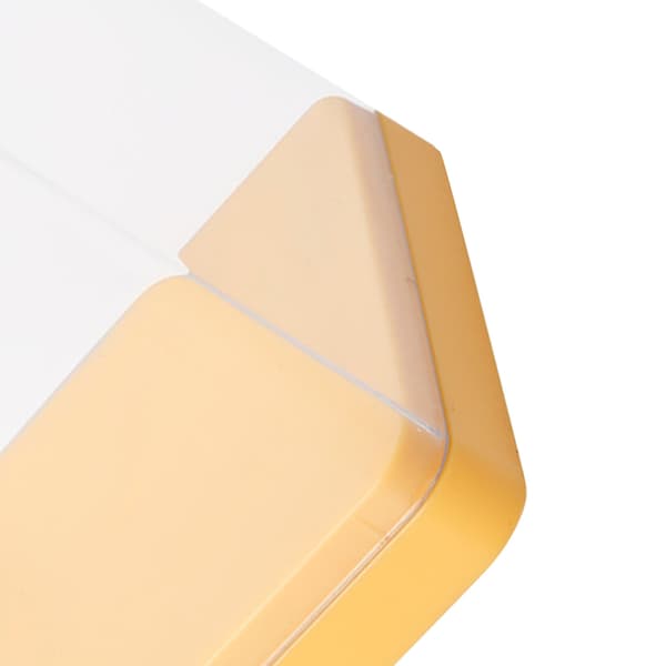 Figurer Display Förvaringslåda Transparent Skydd Dammtät Stapelbar Figur Samlingsbox Gul