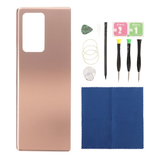 Galaxy Z Fold 2 SM F916 5G -puhelimen takalasin vaihto - takakuori esiasennetulla teipillä, väri ruskea