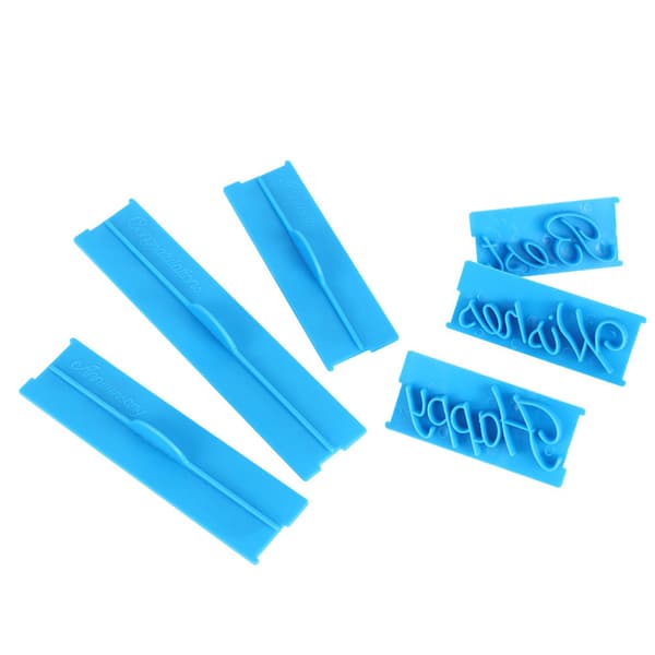 3 sett håndskrift bokstav kake preger DIY plastformer kake dekorere utskrift mold