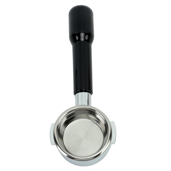 Kahvinkeitin Portafilter 58 mm E61 Yhden kerroksen suodatin Pohjaton Kädessä pidettävä Portafilter Kotikahvilaan C2 Muovi Musta