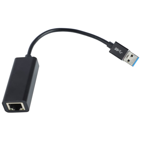 USB C - Ethernet -sovitin kevyellä USB Type C - RJ45 Gigabit -kaapelimuuntimella tabletille mustalle