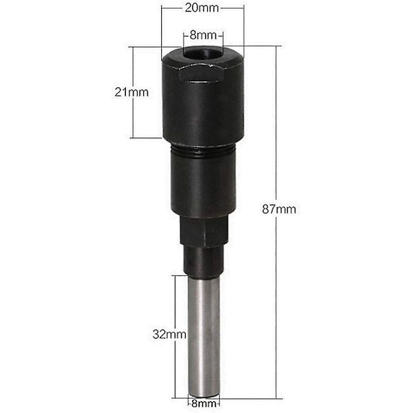 8 mm skaft Fräs Spännhylsa Förlängning - Gravyr maskin Chuck Hållare