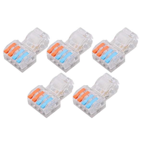 5 kpl Wire Quick Connector Break Free Plug and Pull T-tyyppinen jakoliitin T24C 250V 32A