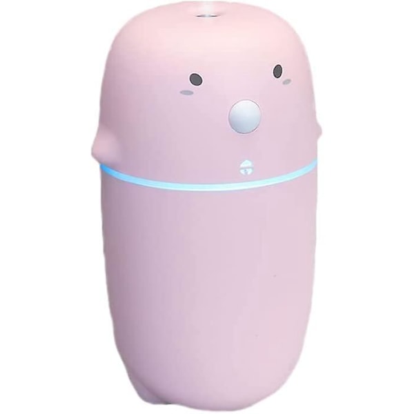Mini Morsom Luftfukter Rosa, Nattlysfunksjon, Automatisk Avstenging, Stille