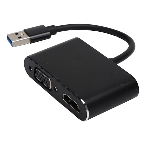 USB3.0 til High Definition Multimedia Interface + VGA-adapter 2-i-1 HD computerkonverter 1080P