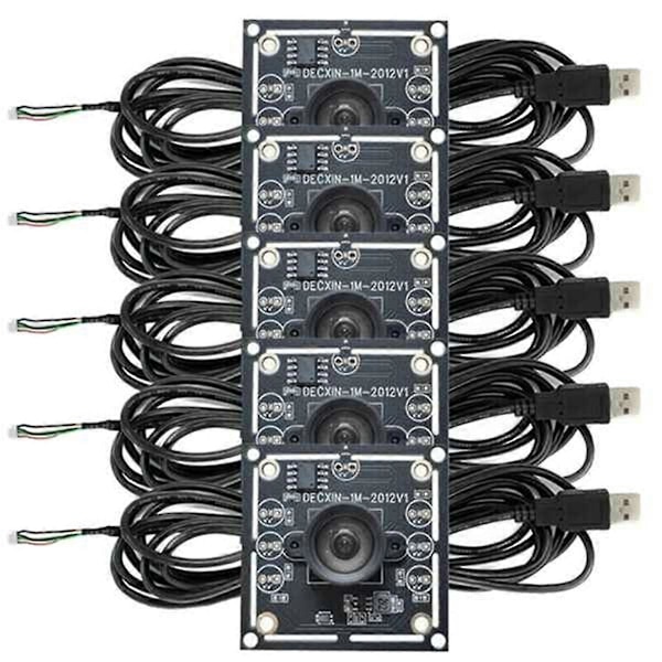 5 st 100 graders kameramodul med 3 meter kabel för WinXP/7/8/10 enligt bilden