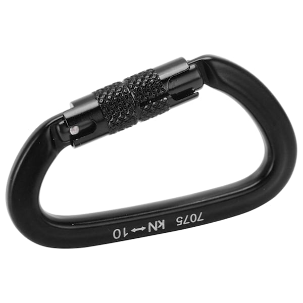 Aluminium Auto Locking Klättring Karabiner Clips Twist Lock DRing Clip Hook för Vandring (Svart Nr 8 Auto Locking Karabiner)