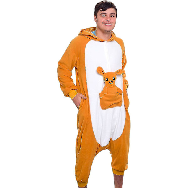 Funziez Aikuisten Pehmolelueläin ja Merieläin Halloween-asu X-Large Kenguru