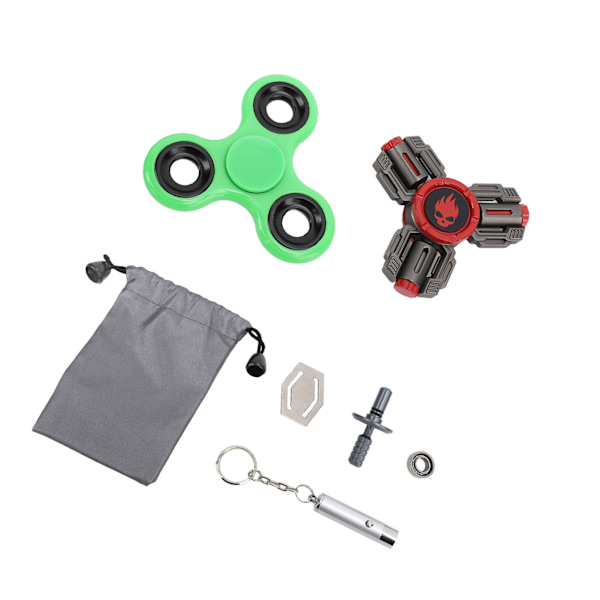 Luminous Fingertip Gyroscope - Minska tryck med roterande LED-ljus - Röd