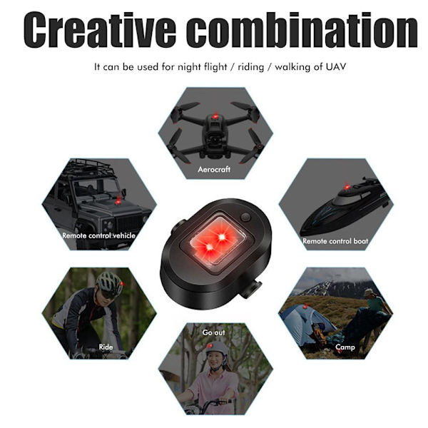 Drönare Strobe Ljus Uppladdningsbar 4/7 Färger Justerbar LED Ljus Kompatibel för Mavic 3/Mini 3 Pro/Air 2S Drönare