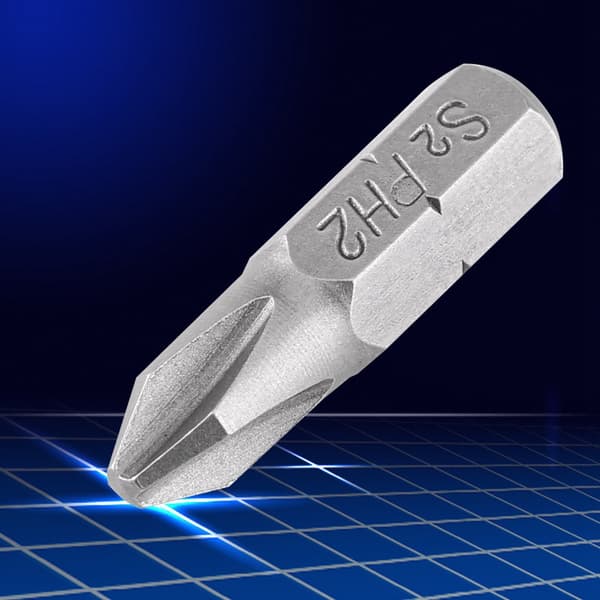 10 stk 25 mm lengde 1/4 tomme sekskantet skaft S2 magnetiske PH2 krysshode skrutrekkerbits