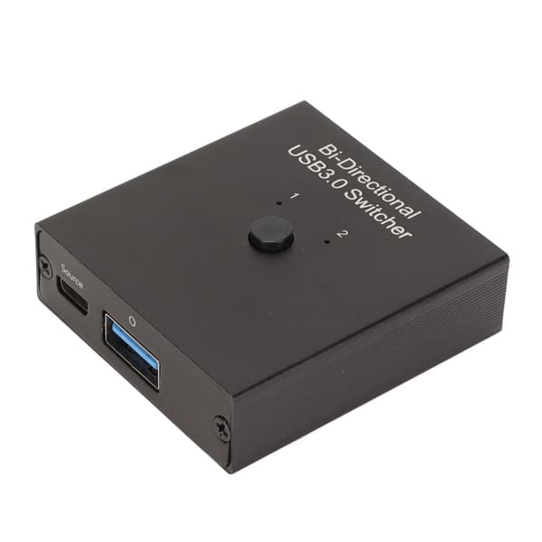 USB 3.0 Switch Selector 2 ind 1 ud 1 ind 2 ud Tovejs Metal Shell USB Delingsswitch til Computer Printer Telefon