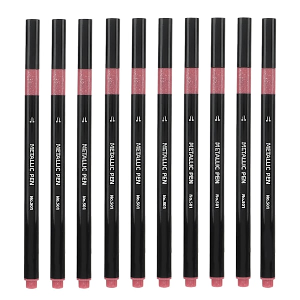 10 Pcs Paint Markers Macaron Light Pink Professional Waterproof Thin Rod Metal Marker Pen Signature Pen Pocket Pen