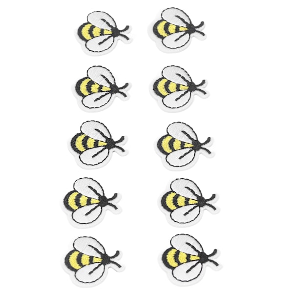 10 stk Lille Bie Lapp Bie Formet Stryking Søte Sylapp DIY Sy Broderte Lapp Bie Lapp for Kjole Hatt Sko