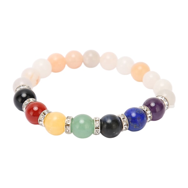 7 Chakra Armbånd Absorberer Olier Balance Følelsesmæssig Angst Relief Letvægts Krystal Armbånd til Meditation Yoga Pink Aventurine