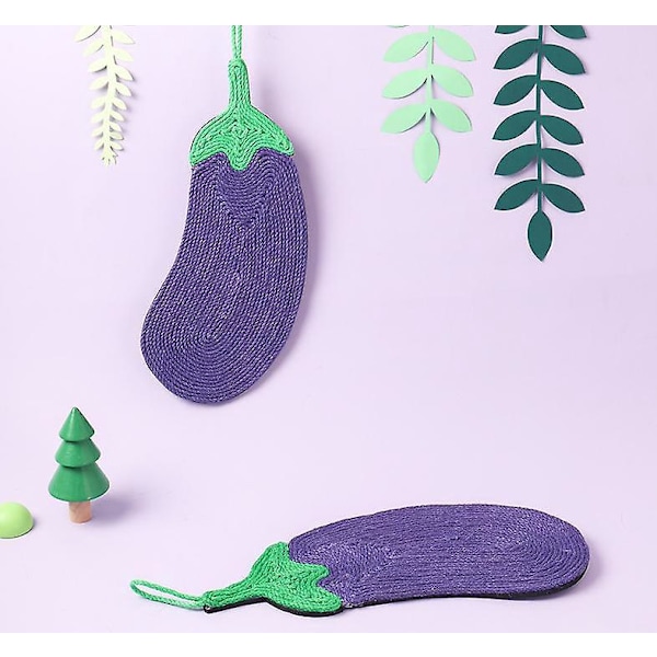 Kattenskrapelapp i Naturlig Sisal Aubergine Farge