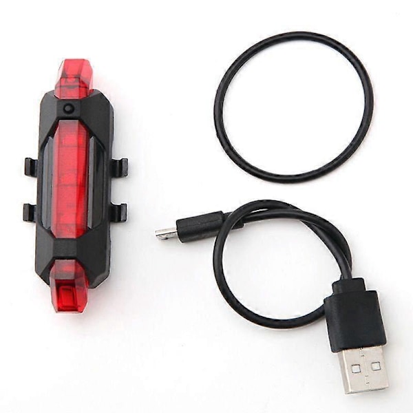 Polkupyörän takavalo LED Tehokas USB Ladattava, Polkupyörän takavalo Vedenpitävä Sopii Takavaloihin Kypärä Pyöräily Turvallisuus Varoitus MTB Takavalo