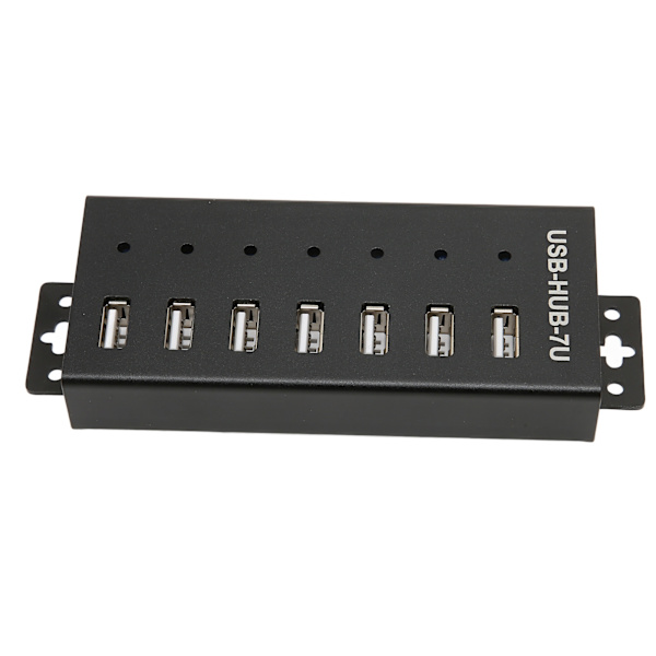 7 Port USB HUB Industriel Kvalitet USB2.0 HUB Multipel Beskyttelse USB2.0 Multi Interface Hub 100‑240V EU Stik