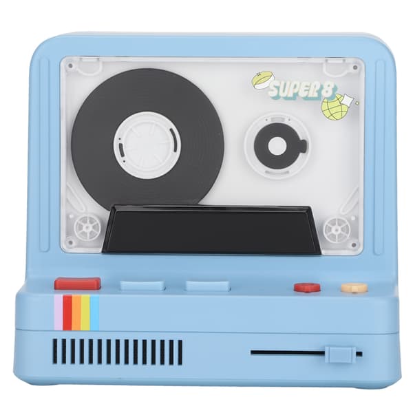 Bluetooth kassettspiller bærbar stereo retro Bluetooth-høyttaler støtter Bluetooth AUX og minnekort blå