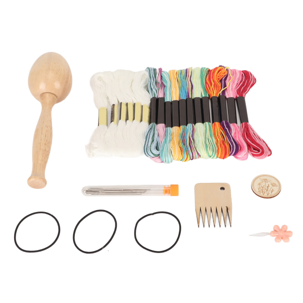 Stoppa ägg för strumpor med stora ögonnålar Sytrådar Nål Minder DIY Hantverk Trä Stoppa ägg kit för handdukar