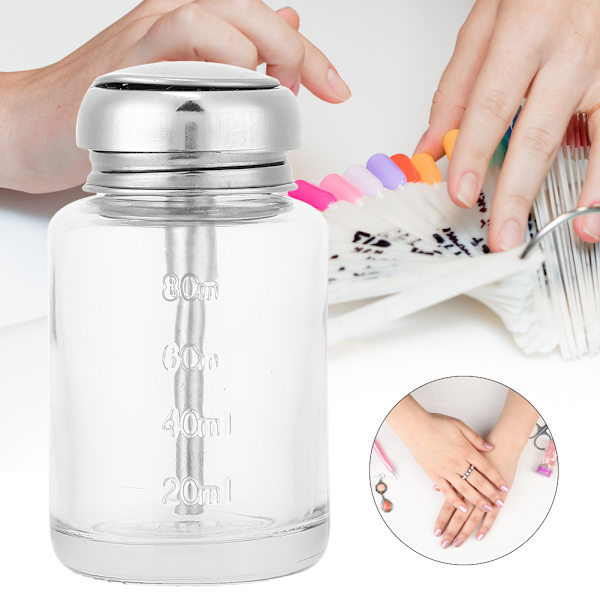 Ammattimainen Nail Art Remover -annostelija Geelilakanpoistoaine Empty Container manikyyritarvike80ml