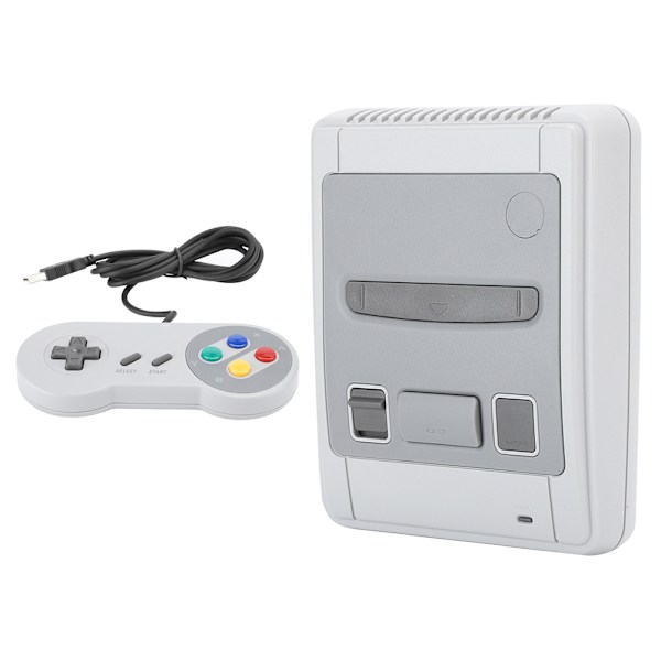 Vintage Spilkonsolboks med kablet gamepad unikt designet til Raspberry Pi 3B+/3B/2B/B+