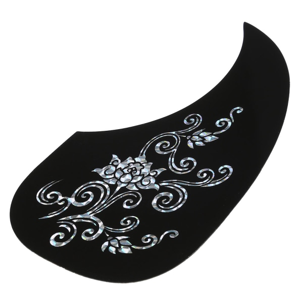 2 stk Kommaform Pickguard Pick Guard-klistremerke for akustisk gitar (Silver Vine)