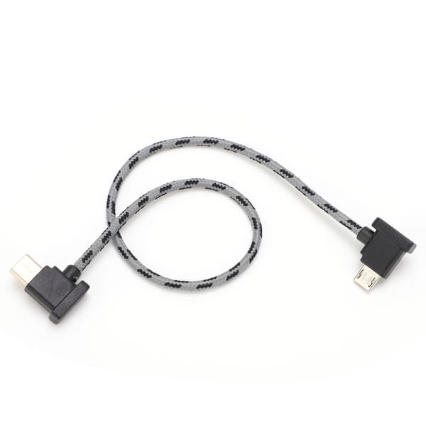 Rätvinklig Typ C till Micro USB-datakabel för DJI Mavic Air 2 / Mini 2 fjärrkontroll