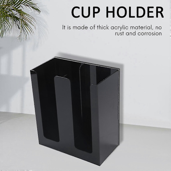 Kaffekopp & Lock Hållare Dispenser Kopphållare Dubbel Kopphållare Pappersmuggsförvaringsställ