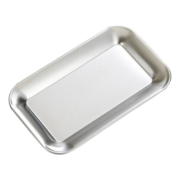 Serveringsfat Fyrkantig Rostfritt Stål Fat Bricka Grillbricka Silverfärg för Hem S