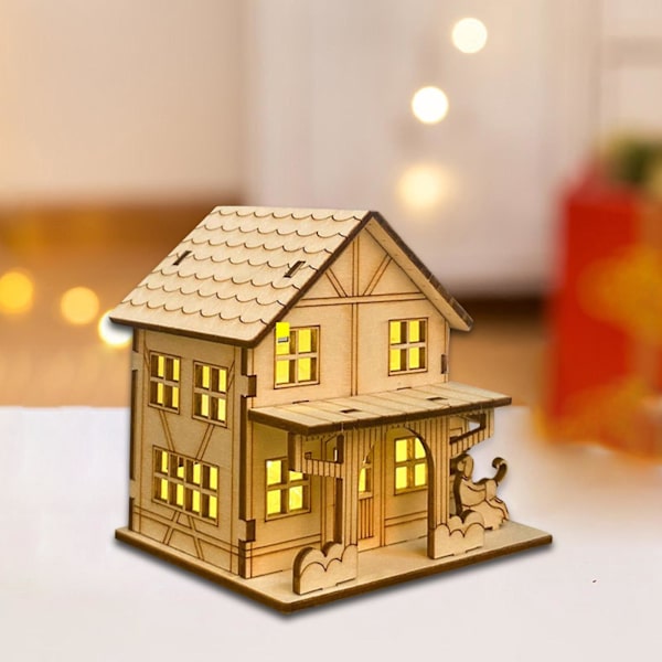 Obehandlat Trähus Centerpiece By Jul DIY StyleB 9.8 x 7.5 x 9.3cm