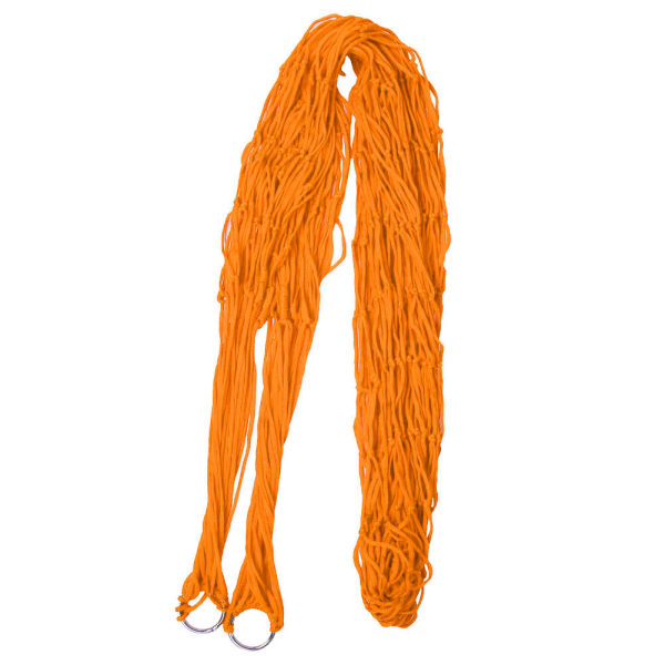 Mukava kaksinkertainen mesh ripustussänky nylon ulkoretkeilyyn (oranssi)