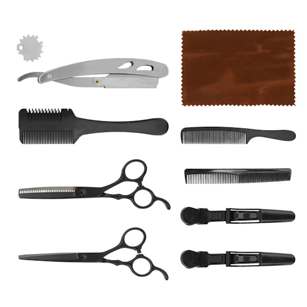 Hårklippningssax Kit Clip Clipper Hållare Kam Rostfritt Stål Frisörsax Set för Barber Shop
