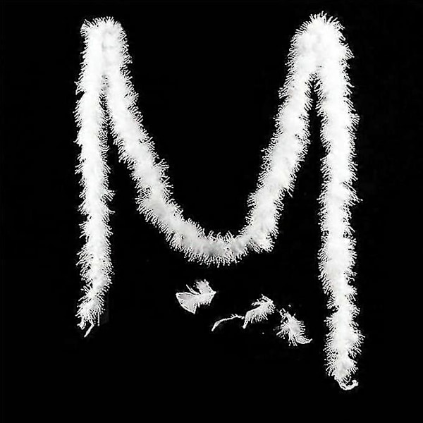 5 stk 2m Juletre Hvit Fjær Garland Fluffy Boa, Striper Hvite Fjær Boa'er For Juletre Dekor Innendørs Eller Utendørs