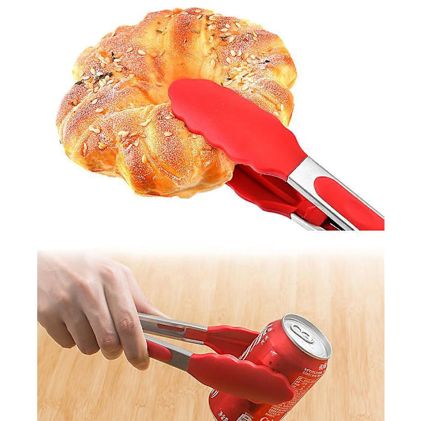 Mini Silikonvaffel Tang, Grepvennlig og Sklisikker Håndtak