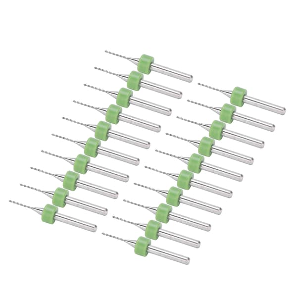 20 stk. PCB-bor Alloy Tungsten Steel Circuit Board Micro Twist Vertical Punch Tool Set
