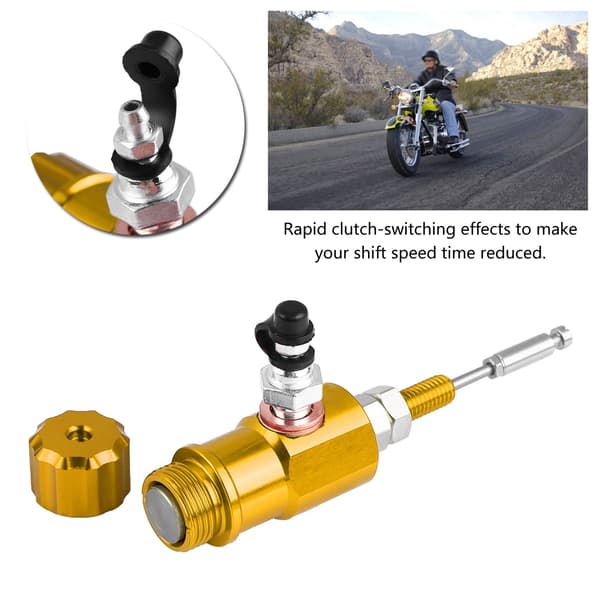 Motorcykel Hydraulisk Huvudcylinder Bromskopplingsstångsystem Överföringspump (Guld)