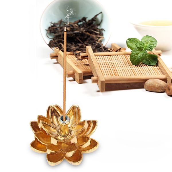 Alloy Home Lotus Røkelsesbrenner Mini Røkelsespinne med 1,5 cm Høyde 2,5 cm Diameter